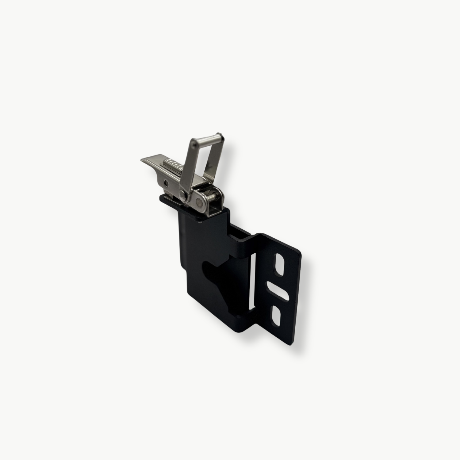 Stoke Quick Release Tent Bracket with the over-centre latch open, ready to release the tent