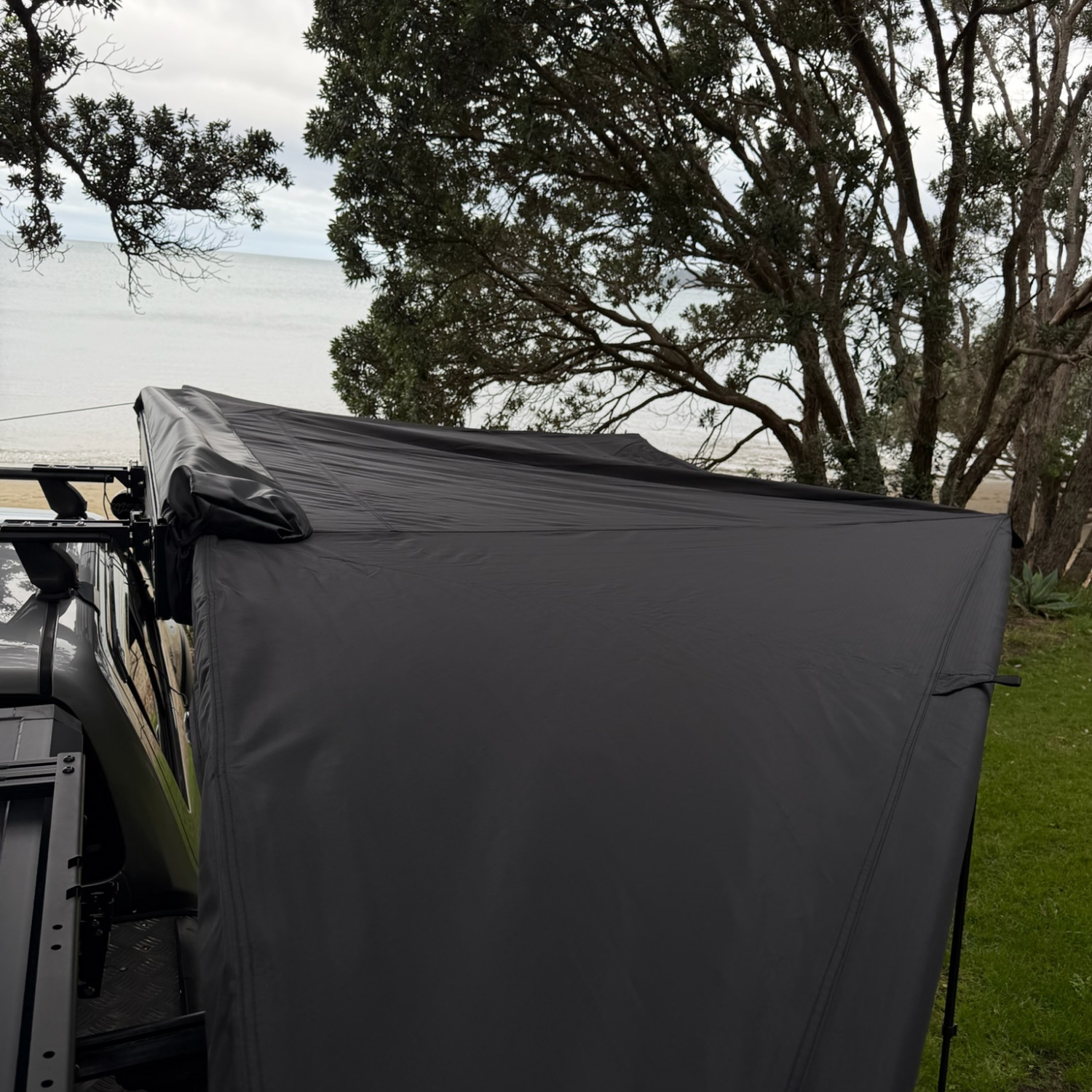 Stoke Mako 180 awning outer canopy edge deployed outdoors