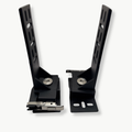 Stoke Quick Release Awning Brackets - vehicle-side and awning-side bracket pair with quick-release ratchet latch